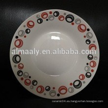 plato de porcelana blanca llano placa de sopa plato hondo